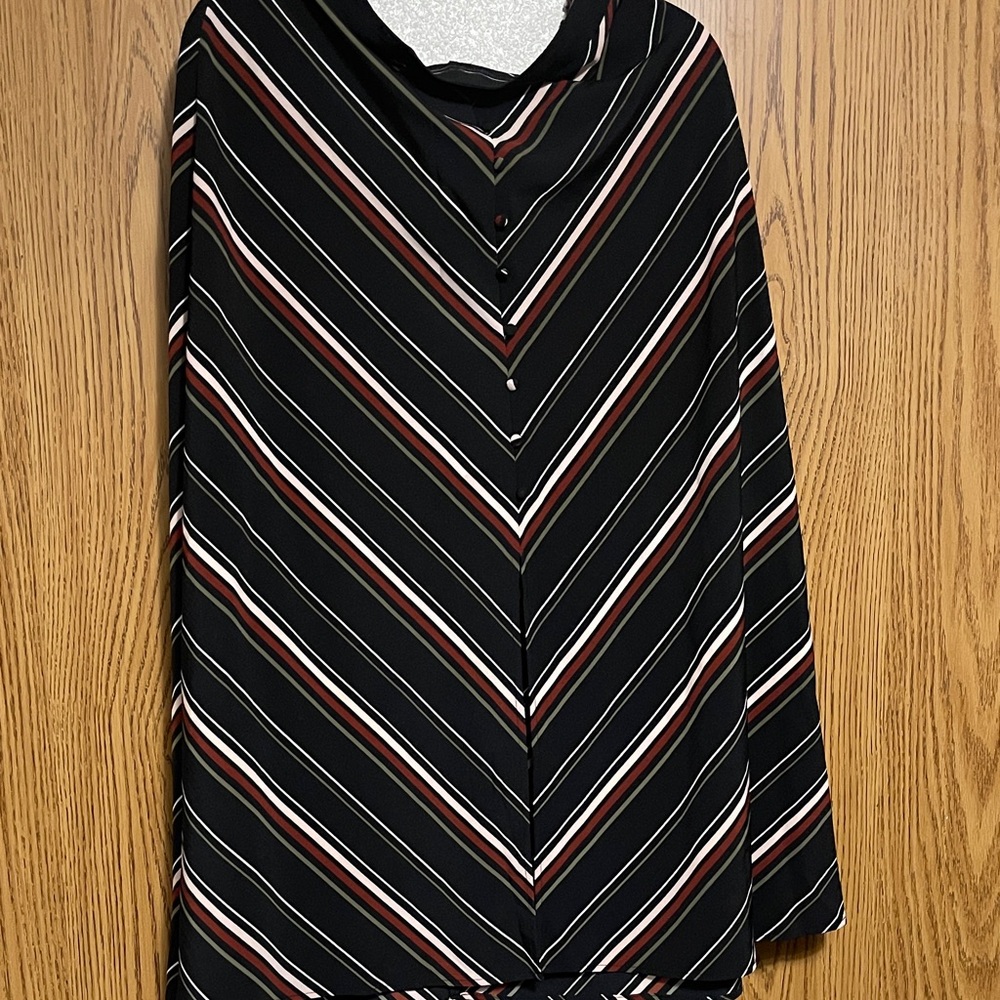 Apt. 9 Black and Red Chevron Maxi Skirt
